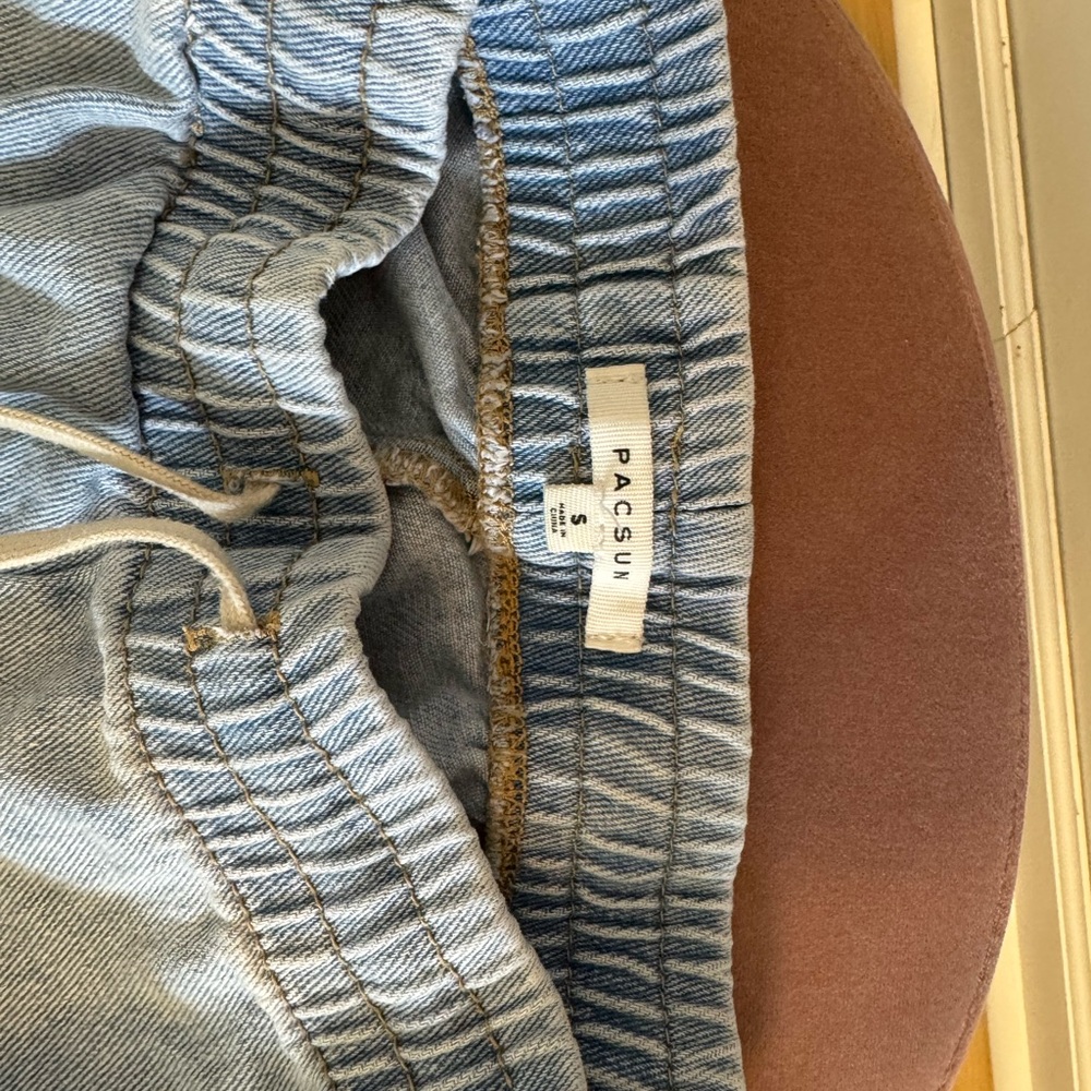 Pacsun Highwaisted Jean Shorts with Tie in Front